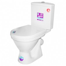 Унитаз-компакт SANTEK 'АЛЬКОР PP 2PA' 1.WH30.2.196 выпуск косой, антивсплеск ЭКО (сиденье полипропилен, двухрежимный)